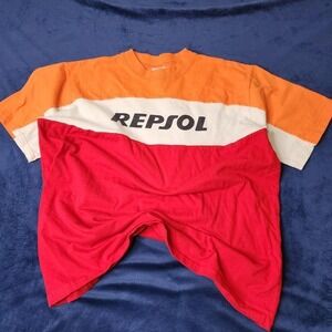 Repsol orange red and white sportswear shirt sportswear